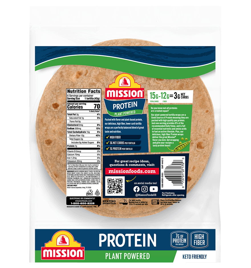 Protein Tortilla Wraps Mission Foods