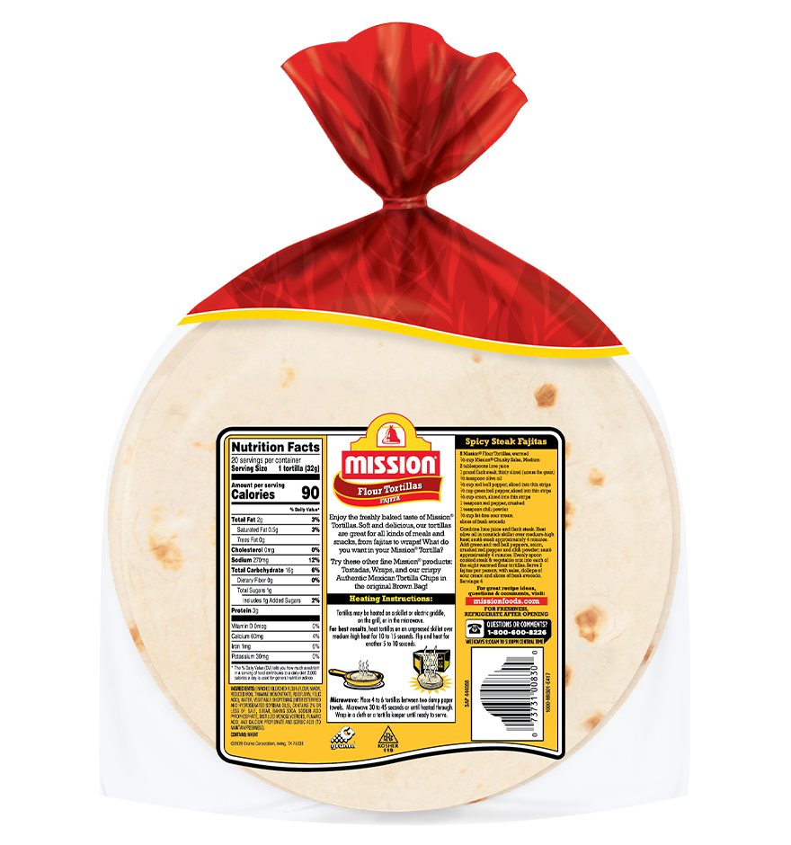 Mission 12 Inch Flour Tortilla Nutrition Facts Discounts Deals Www 