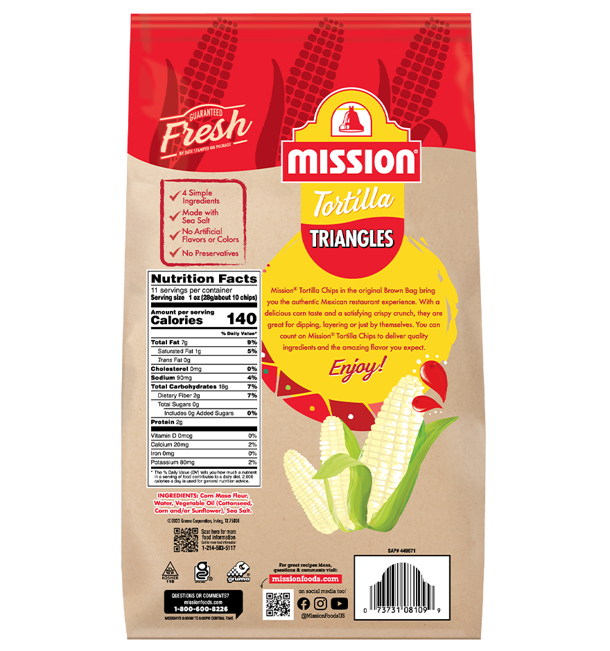 Triangles Tortilla Chips Mission Foods