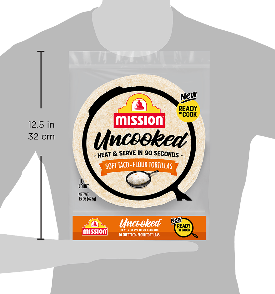 Uncooked Soft Taco Flour Tortillas Mission Foods   Uncooked Soft Taco Flour Tortillas Size 